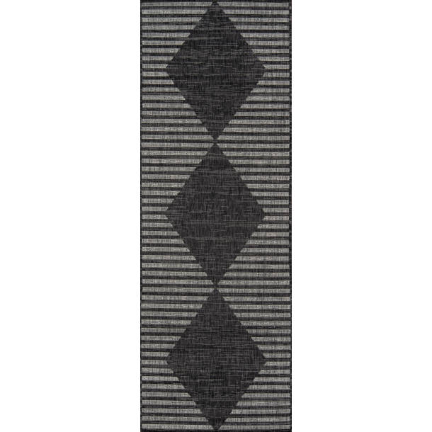 Umbria Charcoal Indoor/Outdoor Rug & Reviews AllModern